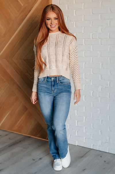 A Note of Thanks Cable Knit Sweater|Corner Stone Spa Boutique-Tops- Corner Stone Spa and Salon Boutique in Stoughton, Wisconsin