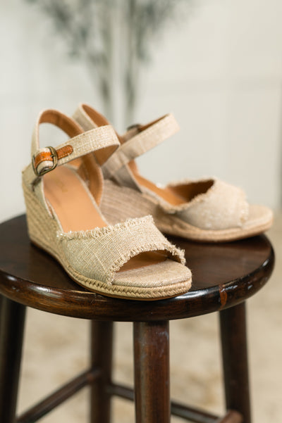 Arnold Natural Linen Wedges-Womens- Corner Stone Spa and Salon Boutique in Stoughton, Wisconsin