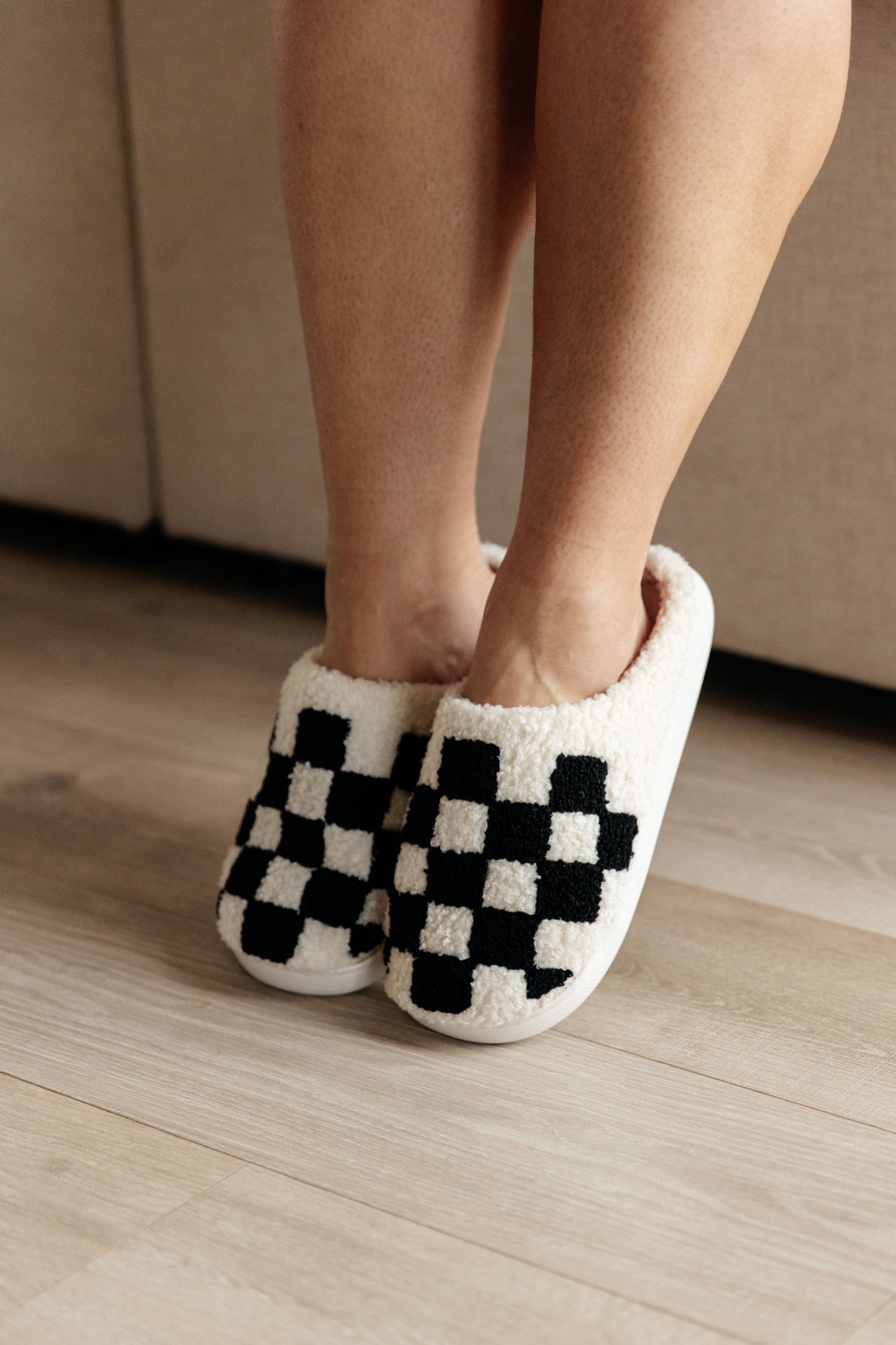 Checked Out Slippers in Black|Corner Stone Spa Boutique-Womens- Corner Stone Spa and Salon Boutique in Stoughton, Wisconsin