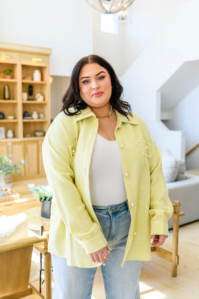 Daydreams Shacket in Yellow|Corner Stone Spa Boutique-Tops- Corner Stone Spa and Salon Boutique in Stoughton, Wisconsin