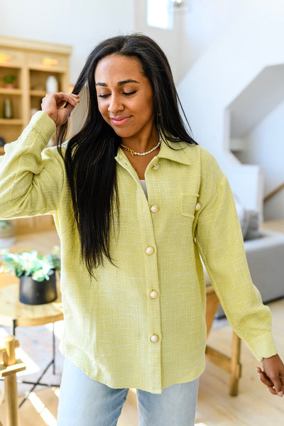 Daydreams Shacket in Yellow|Corner Stone Spa Boutique-Tops- Corner Stone Spa and Salon Boutique in Stoughton, Wisconsin