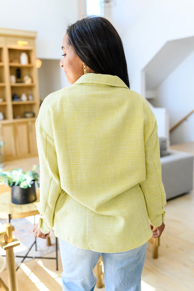 Daydreams Shacket in Yellow|Corner Stone Spa Boutique-Tops- Corner Stone Spa and Salon Boutique in Stoughton, Wisconsin