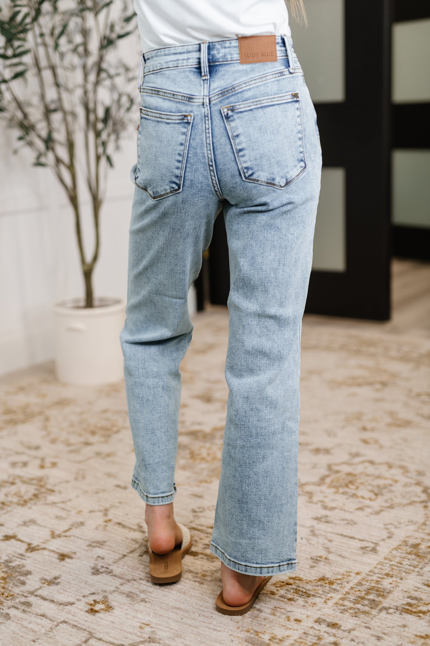 Debbie High Rise Stone Wash Straight Fit Jeans-Womens- Corner Stone Spa and Salon Boutique in Stoughton, Wisconsin