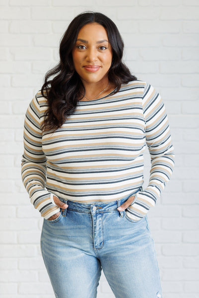 East Coast Breeze Striped Top|Corner Stone Spa Boutique-Tops- Corner Stone Spa and Salon Boutique in Stoughton, Wisconsin