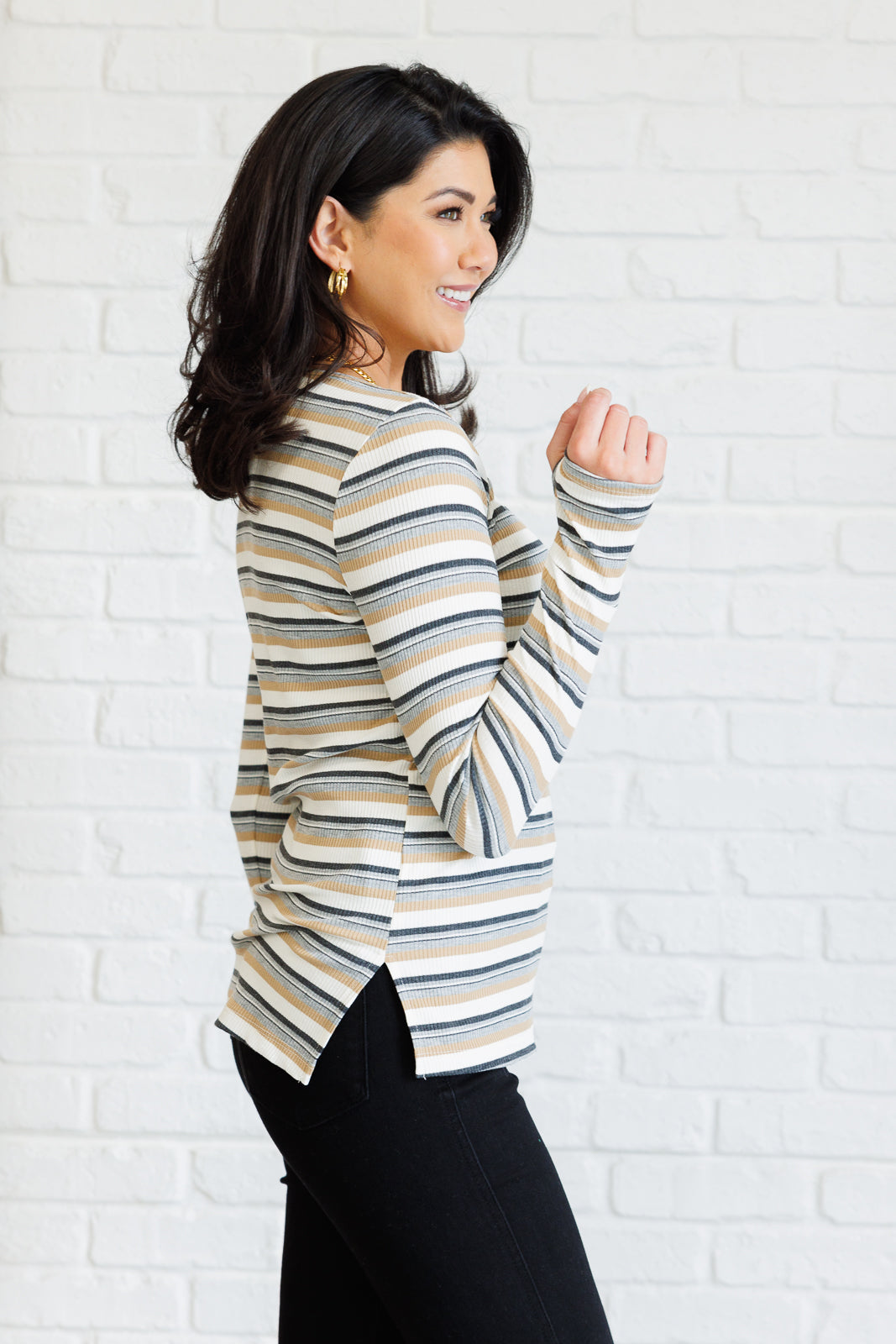 East Coast Breeze Striped Top|Corner Stone Spa Boutique-Tops- Corner Stone Spa and Salon Boutique in Stoughton, Wisconsin