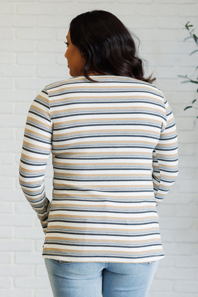 East Coast Breeze Striped Top|Corner Stone Spa Boutique-Tops- Corner Stone Spa and Salon Boutique in Stoughton, Wisconsin