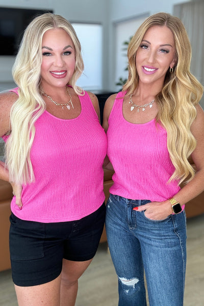 Not A Worry Textured Tank-Tops- Corner Stone Spa and Salon Boutique in Stoughton, Wisconsin