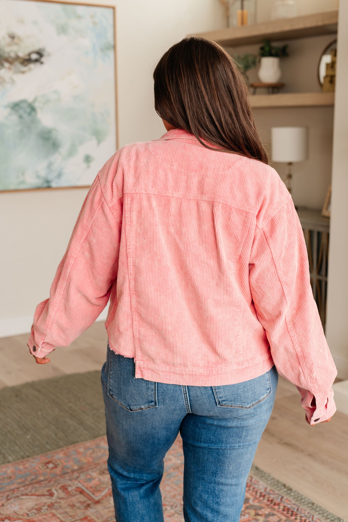 Main Stage Corduroy Jacket in Neon Pink|Corner Stone Spa Boutique-Layers- Corner Stone Spa and Salon Boutique in Stoughton, Wisconsin