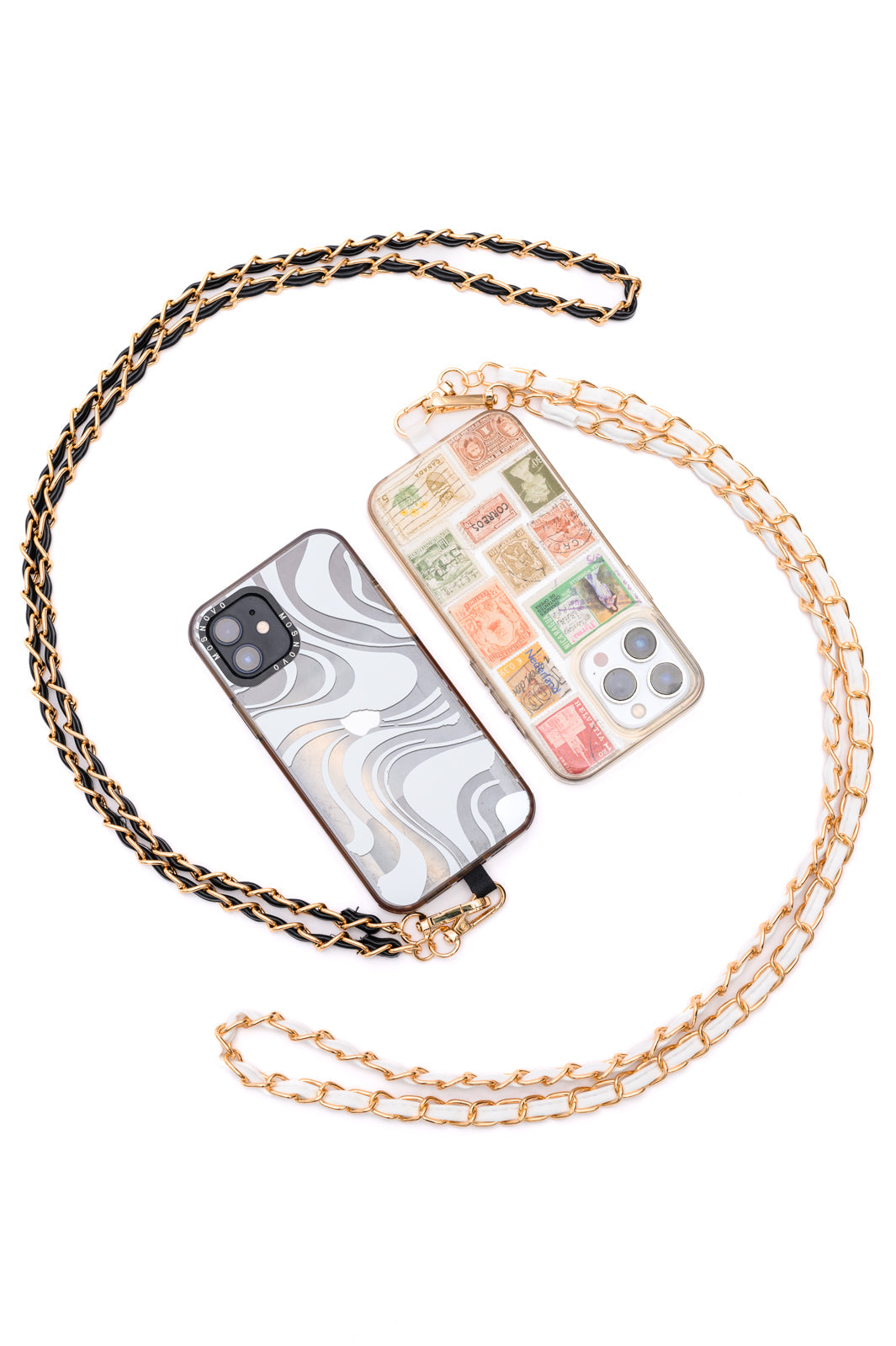 PU Leather Gold Chain Cell Phone Lanyard Set of 2|Corner Stone Spa Boutique-Accessories- Corner Stone Spa and Salon Boutique in Stoughton, Wisconsin
