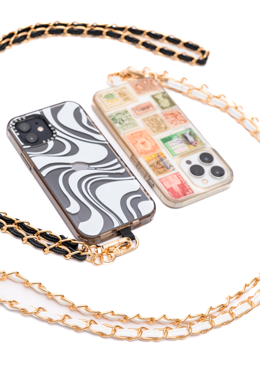 PU Leather Gold Chain Cell Phone Lanyard Set of 2|Corner Stone Spa Boutique-Accessories- Corner Stone Spa and Salon Boutique in Stoughton, Wisconsin