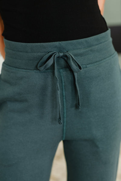 Slow Mornings High Waisted Sweats in Jungle Green-Womens- Corner Stone Spa and Salon Boutique in Stoughton, Wisconsin