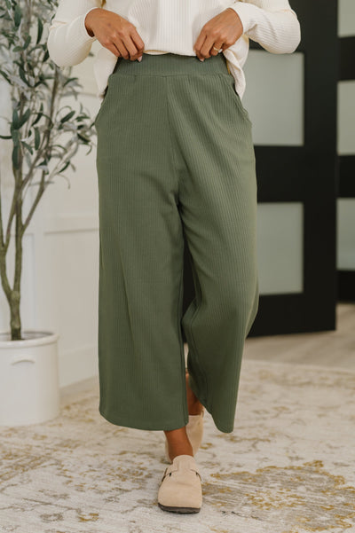 Thyme Culottes in Dusty Pine-Womens- Corner Stone Spa and Salon Boutique in Stoughton, Wisconsin