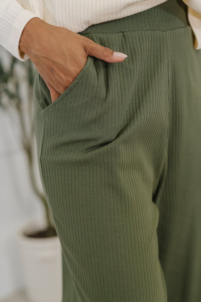 Thyme Culottes in Dusty Pine-Womens- Corner Stone Spa and Salon Boutique in Stoughton, Wisconsin