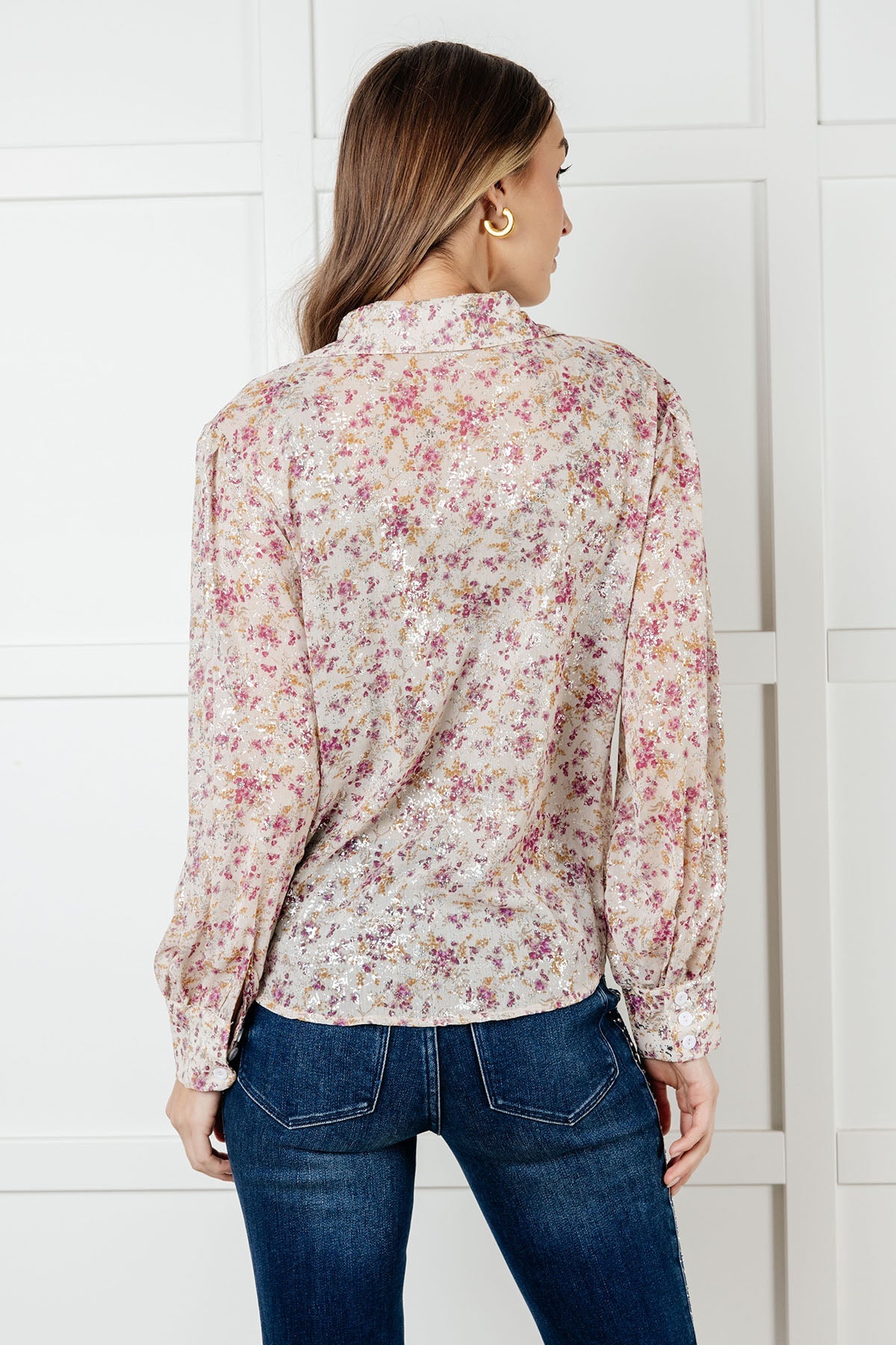 You and I Connect Floral Button Up Blouse|Corner Stone Spa Boutique-Blouses- Corner Stone Spa and Salon Boutique in Stoughton, Wisconsin