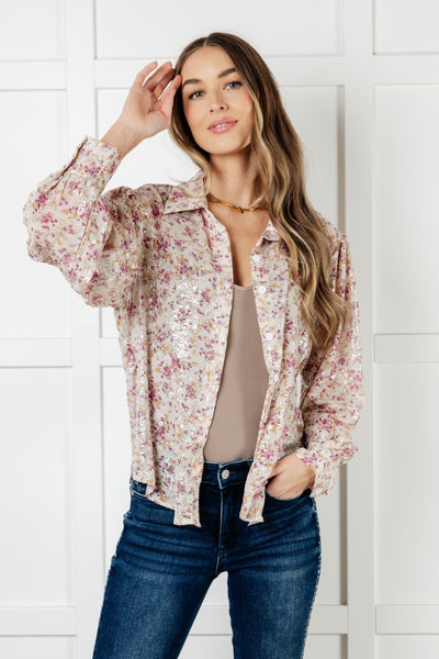 You and I Connect Floral Button Up Blouse|Corner Stone Spa Boutique-Blouses- Corner Stone Spa and Salon Boutique in Stoughton, Wisconsin