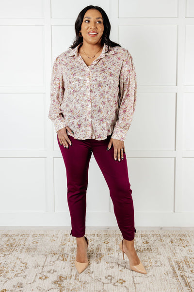 You and I Connect Floral Button Up Blouse|Corner Stone Spa Boutique-Blouses- Corner Stone Spa and Salon Boutique in Stoughton, Wisconsin