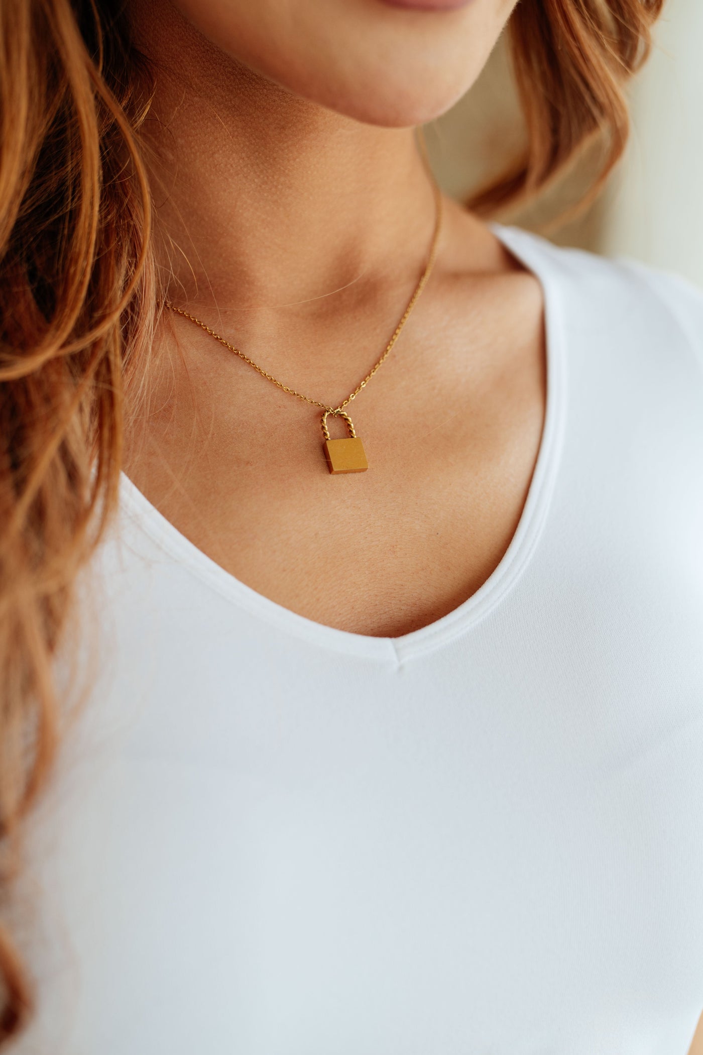 Lock it Up Lock Pendant Necklace|Corner Stone Spa Boutique-Accessories- Corner Stone Spa and Salon Boutique in Stoughton, Wisconsin