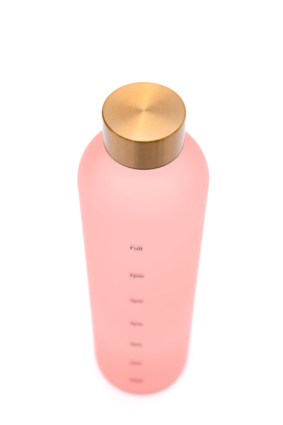 Sippin' Pretty 32 oz Translucent Water Bottle in Pink & Gold|Corner Stone Spa Boutique-Womens- Corner Stone Spa and Salon Boutique in Stoughton, Wisconsin