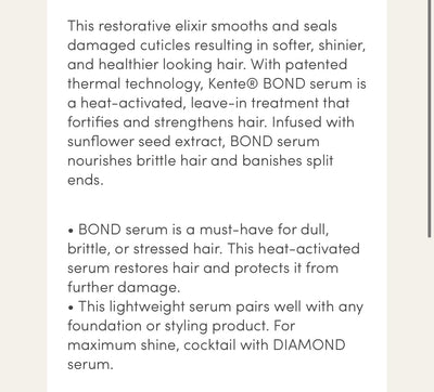 Kente bond serum Seven Haircare- Corner Stone Spa and Salon Boutique in Stoughton, Wisconsin