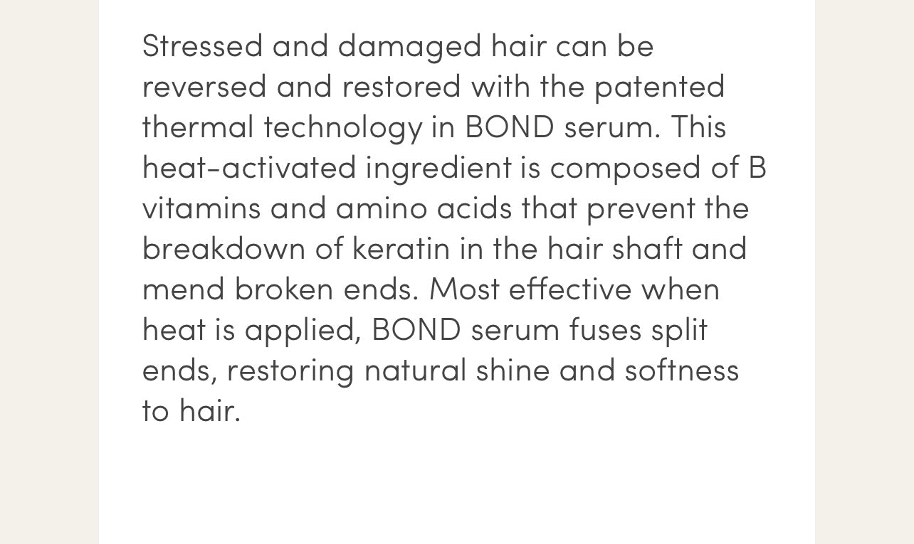 Kente bond serum Seven Haircare- Corner Stone Spa and Salon Boutique in Stoughton, Wisconsin